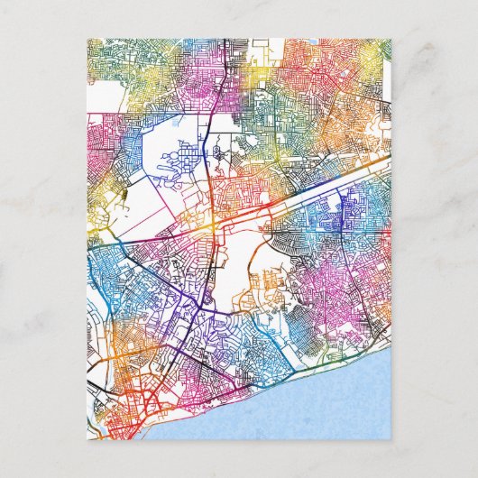 Accra Ghana City Map ポストカード (正面)