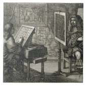 accuratのための格子上のポートレートを絵を描いている芸術家 タイル (正面)