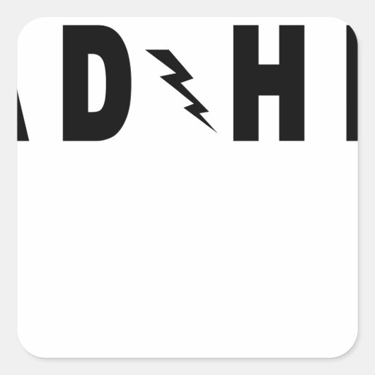 ACDC ADHD Highway to Hey Look a Squirrel! tee.png スクエアシール (正面)