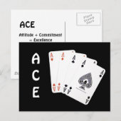 ACEの姿勢 + 決意 = 優れた成果 ポストカード (正面/裏面)