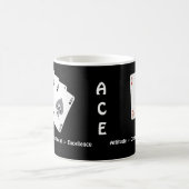 ACEの姿勢 + 決意 = 優秀 コーヒーマグカップ (中央)