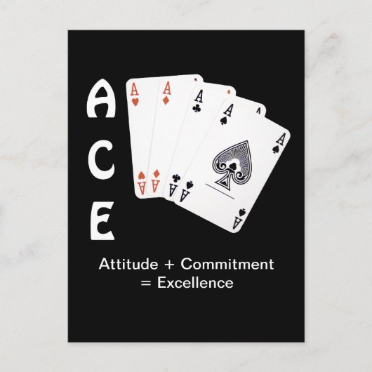 ACEの姿勢 + 決意 = 優秀 ポストカード (正面)