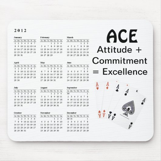ACEの姿勢 + 決意 = 優秀 マウスパッド (正面)