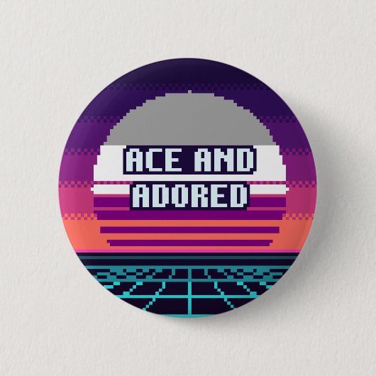 Ace+Adored+Pride+Pixel+ボタン 缶バッジ (正面)