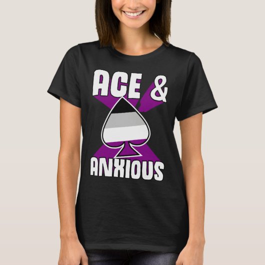 Ace And Anxious Asexual Pride Symbol Introvert Tシャツ (正面)