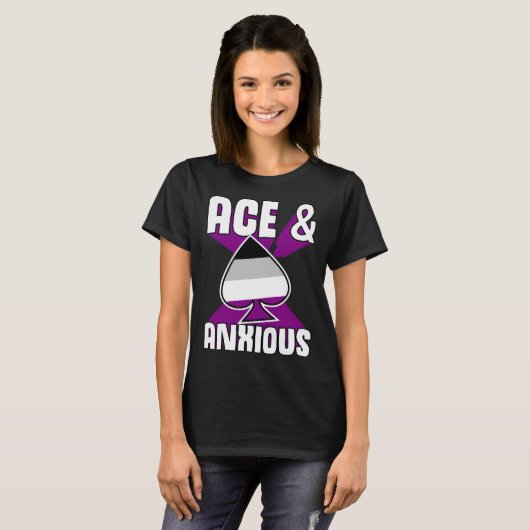 Ace And Anxious  Asexual Pride Symbol Introvert Tシャツ (正面フル)