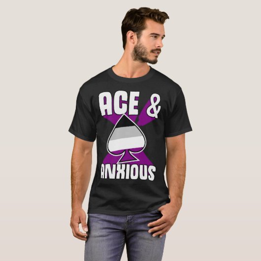 Ace And Anxious  Asexual Pride Symbol Introvert Tシャツ (正面フル)
