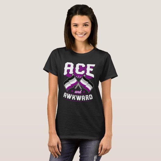 Ace And Awkward Cute  Asexual Pride Flag Ace Aesth Tシャツ (正面フル)