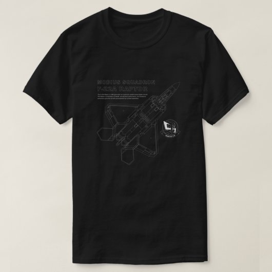 Ace Combat Mobius F-22A Raptor Blueprint Essential Tシャツ (デザイン正面)