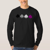 Ace Flag Playing Cards Subtle Asexual Pride Asexua Tシャツ (正面)