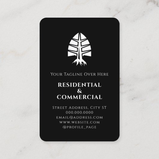 ACE ofスペードカード造園 名刺 (裏面)