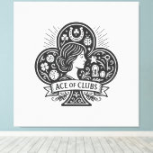 Ace of Clubs — Lady Luck Cameo キャンバスプリント (インサイチュ (ウッドフロア))