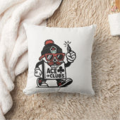 Ace of Clubs Street Mascot — Poker Grind Crew クッション (ブランケット)