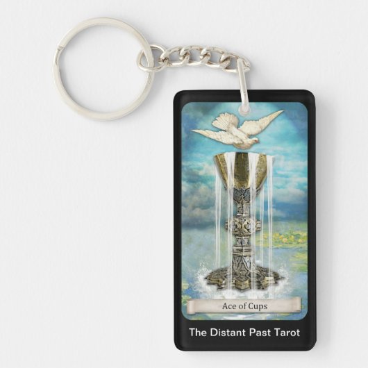 Ace of Cups Card from the Distant過去タロットデッキ キーホルダー (正面)