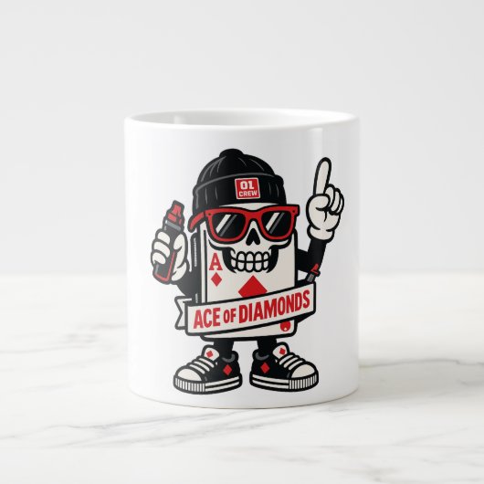 Ace of Diamonds ストリートマスコット ハイローラーエディション ジャンボコーヒーマグカップ (正面)