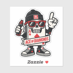 Ace of Diamonds Street Mascot — High-Roller Editio シール
