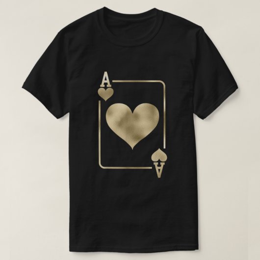 Ace of Hearts Glam Playing Card Halloween Costume Tシャツ (デザイン正面)