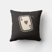 Ace of Hearts Minimal Playing Card Art クッション (裏面)