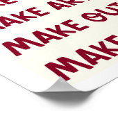 Ace of Hearts Poster Make Love Make Art Typography ポスター (角)