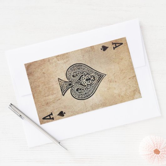 Ace of Spades 長方形シール (封筒)