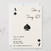 Ace of Spades Birthday Card | Playing Card Party T カード (正面)