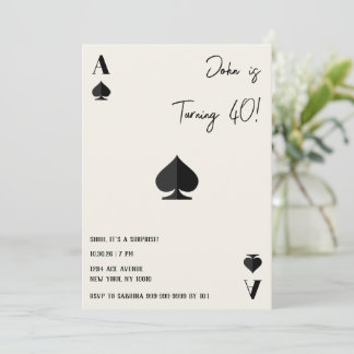Ace of Spades Birthday Card | Playing Card Party T カード