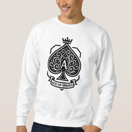 Ace of Spades Crest — Crowned Filigree スウェットシャツ (正面)