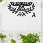 Ace of Spades — Filigree Star & Laurel キッチンタオル (折り畳み)