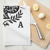 Ace of Spades — Filigree Star & Laurel キッチンタオル (四つ折り)
