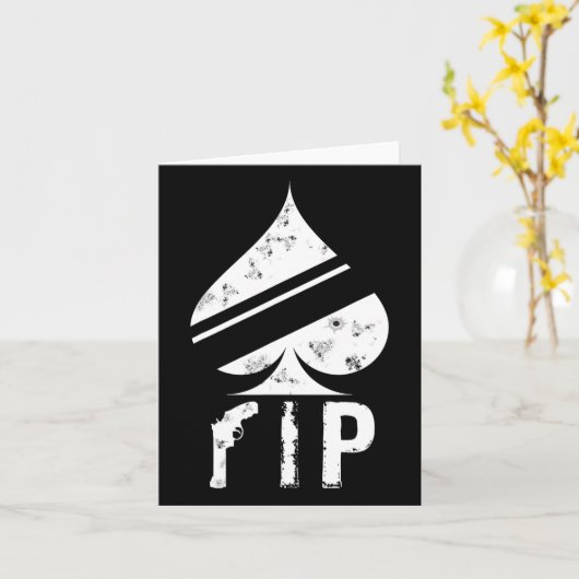 Ace Of Spades Funny Video Game Player  カード (黄色い花)