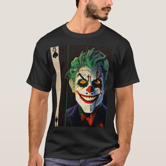 "Ace of Spades Joker T-Shirt – Bold & Stylish Gra Tシャツ (正面)