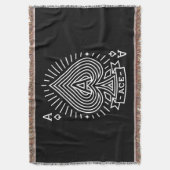 Ace of Spades — Monoline Sunburst Emblem スローブランケット (正面縦)