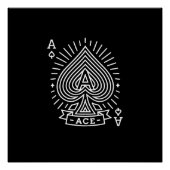Ace of Spades — Monoline Sunburst Emblem ポスター (正面)