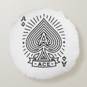 Ace of Spades — Monoline Sunburst Emblem ラウンドクッション (裏面)