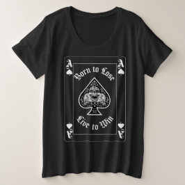 Ace of Spades Playing Card T-Shirt プラスサイズTシャツ