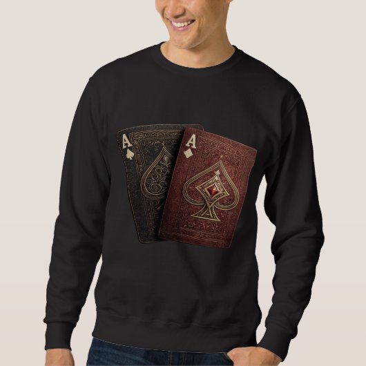 Ace of Spades Playing Cards Graphic Sweatshirt スウェットシャツ (正面)