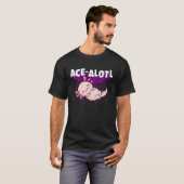 Acealotl Ace Alotl Asexual Pride Axolotl Tシャツ (正面フル)