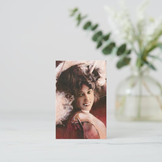 ACEOヴィンテージの魅力的な吸血鬼の女性名刺 名刺 (スタンド正面)