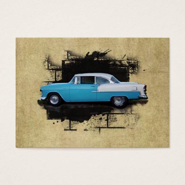 ACEO- 1955 Chevy Bel Air – カークラシック – ミニプリント (正面)