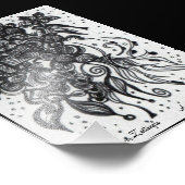 ACEO 4x5プリントオリジナルのアートワーク。花 フォトプリント (角)