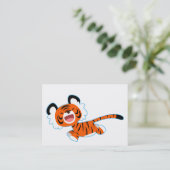 ACEO/Businessカードに走可愛い漫画の虎 名刺 (スタンド正面)