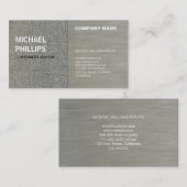 ACERO METAL GRIS PROFESIONAL FORJA METÁLICO 名刺 (正面/裏面)