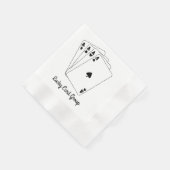 Acesカード名前をカスタムする 縁ありカクテルナプキン (角)