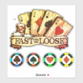 Acesトランプのポーカーチップの高速と緩み シール (シート)