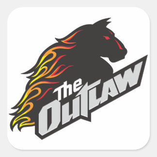 Aces飛んでいる The Outlawステッカー スクエアシール
