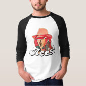 Aces:色、中央のロゴ Tシャツ (正面)