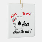 Aces Above the Rest Name n Date セラミックオーナメント (右)