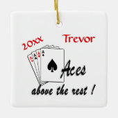 Aces Above the Rest Name n Date セラミックオーナメント (正面)