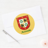 Acevadoファミリーシールドシール ラウンドシール (封筒)