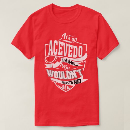 ACEVEDOのプレゼント Tシャツ (デザイン正面)